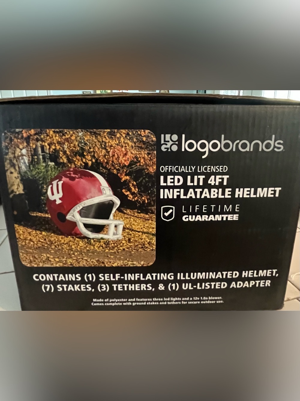 Indiana Hoosiers 4FT Inflatable Helmet LED Lit NIB Never Opened